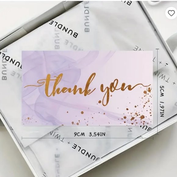50pcs Thank You Cards - NWT - Picture 2 of 2